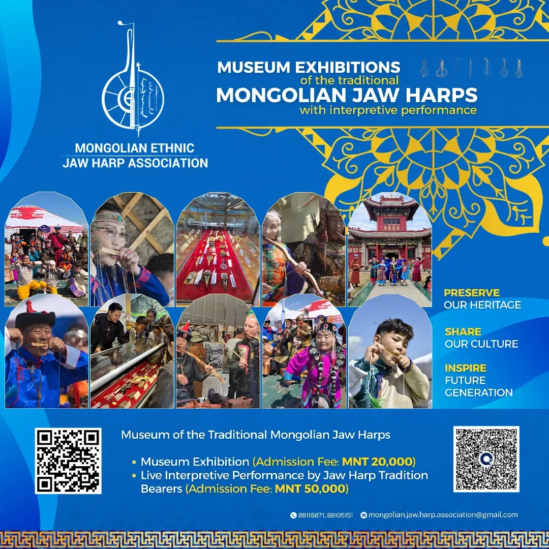 Museum Exhibitions Of The Traditional Mongolian Jaw Harps With Interpretiative Perfprmances Mongolian Ethnic Jaw Harp Association Preserve
